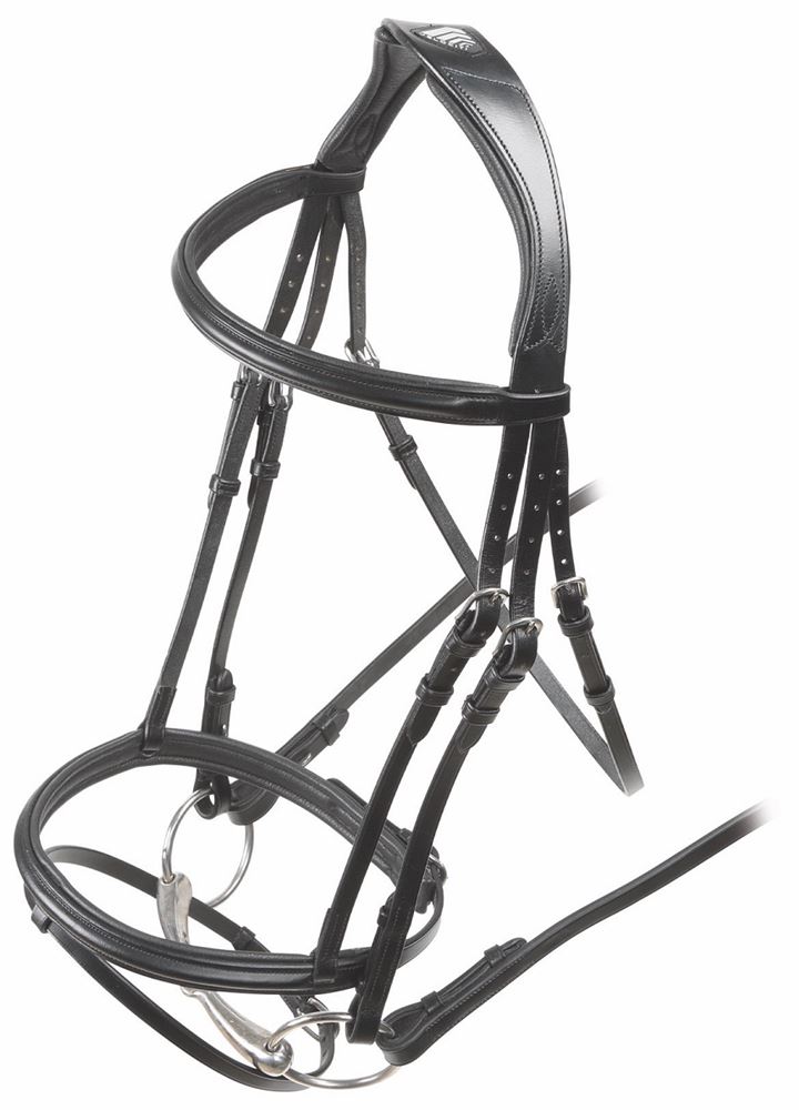 Shires Velociti RAPIDA Padded Raised Flash Bridle (Havana)